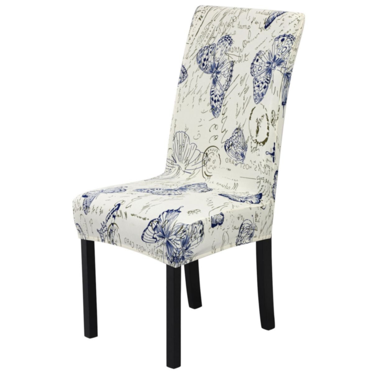 1Pcs Anti Wrinkle Spandex Stretch Dining Chair Covers Butterfly Pattern PiccoCasa