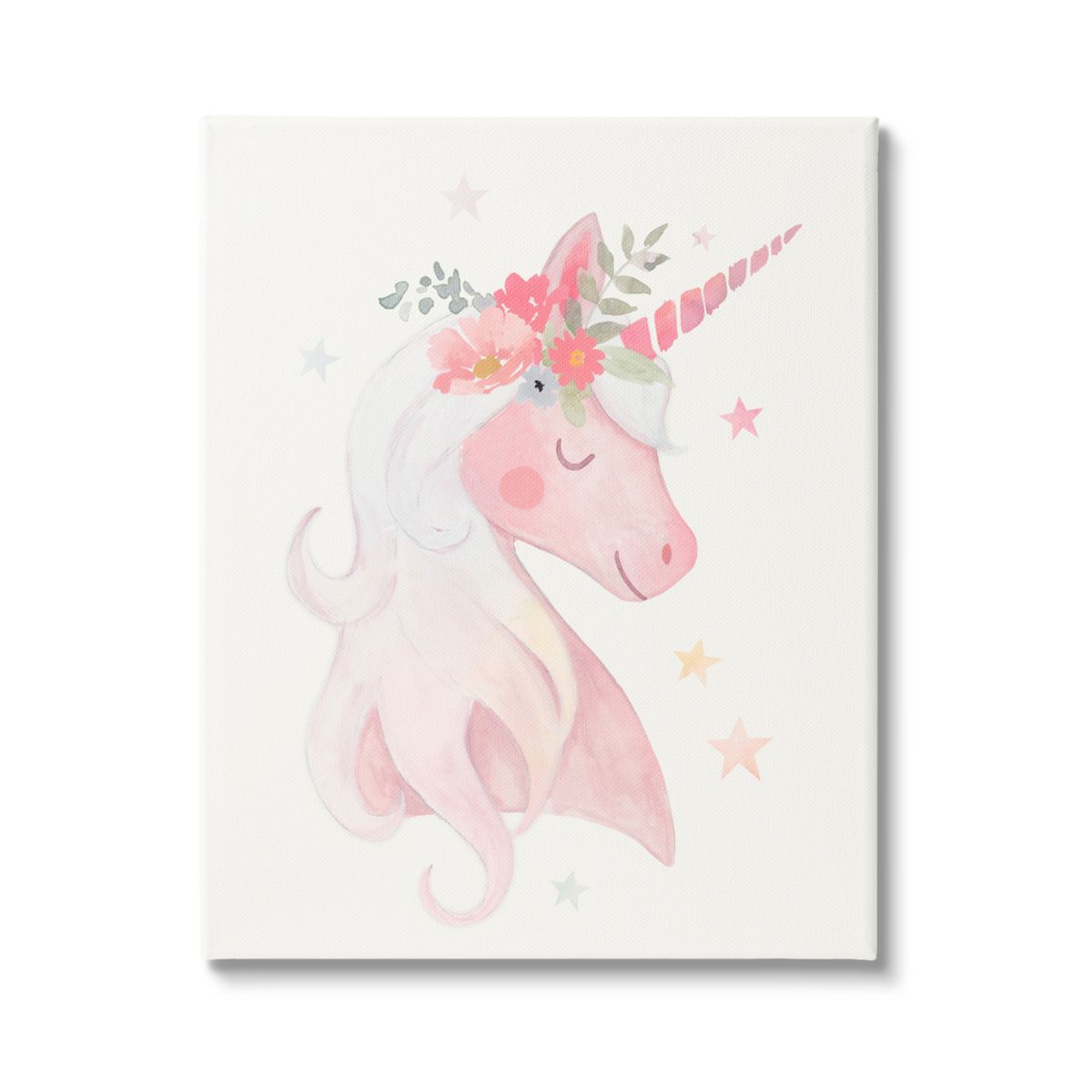 Stupell Home Decor Unicorn Flower Crown Canvas Wall Art Stupell Home Decor