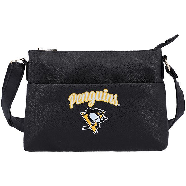 Women's FOCO Pittsburgh Penguins Logo Script Crossbody Handbag Foco