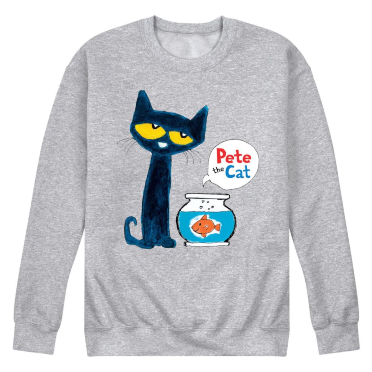 Men's Pete the Cat Pete and Goldfish Fleece Sweatshirt Pete the Cat