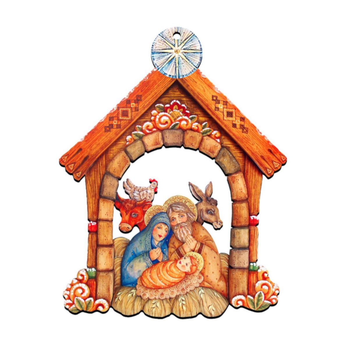 Village Nativity Nativity Door Decor by G. DeBrekht - Nativity Holiday Decor Designocracy