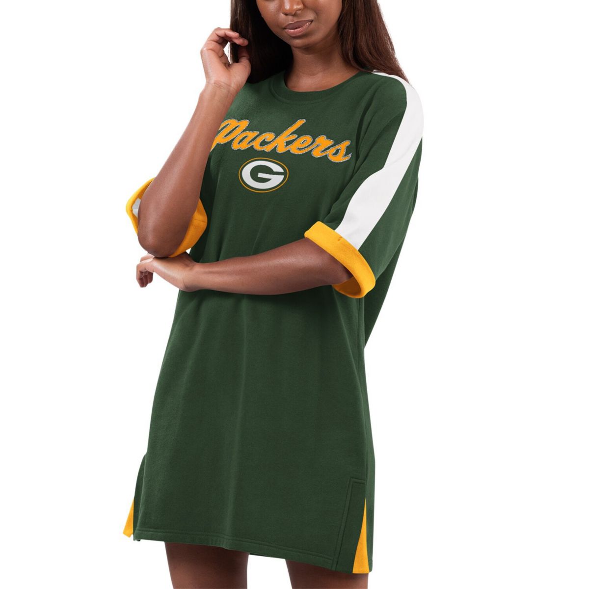 Женское Платье G-III 4Her by Carl Banks Green Bay Packers Flag Sneaker In The Style