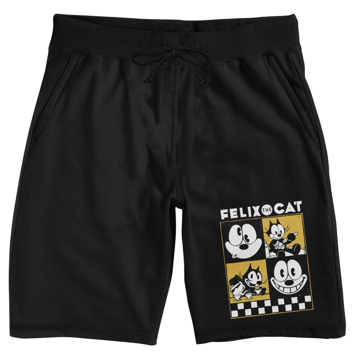 Men's Felix the Cat Grid Sleep Shorts Licensed Character