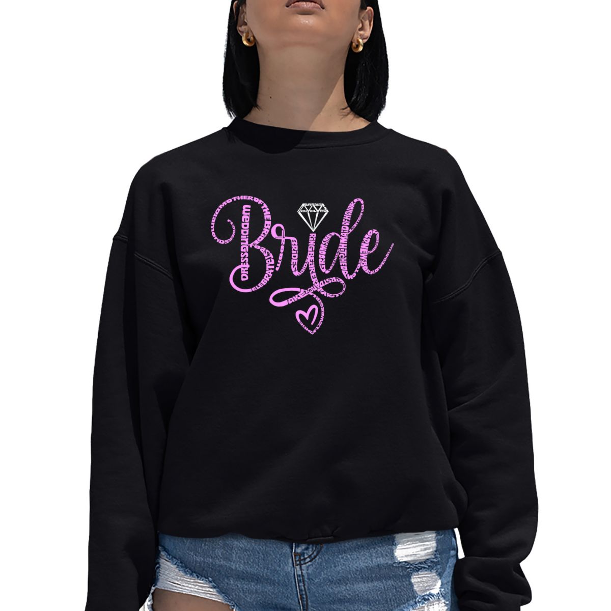 Bride - Women's Word Art Crewneck Sweatshirt LA Pop Art