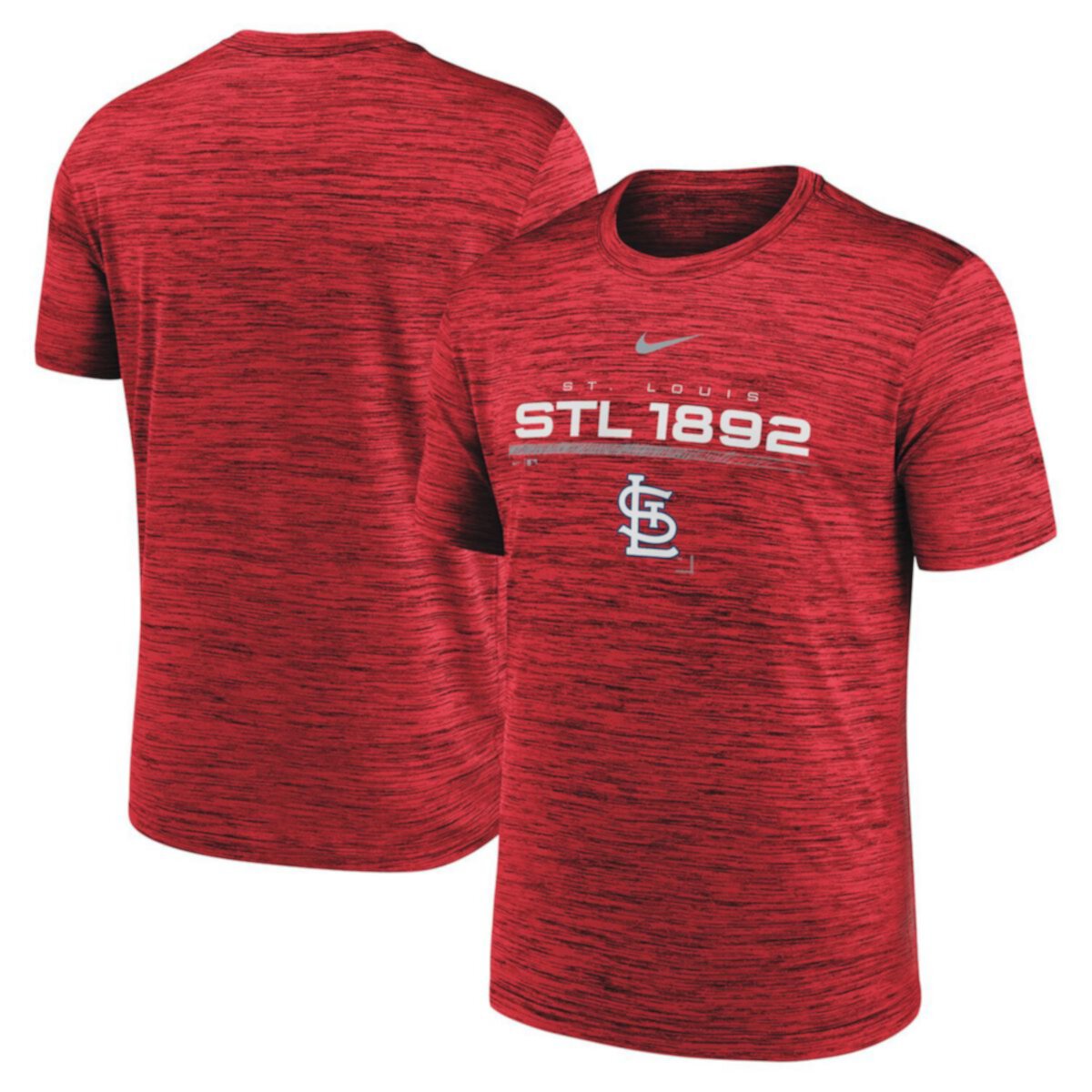 Мужская Футболка Nike Red St. Louis Cardinals Wordmark Velocity Nitro USA