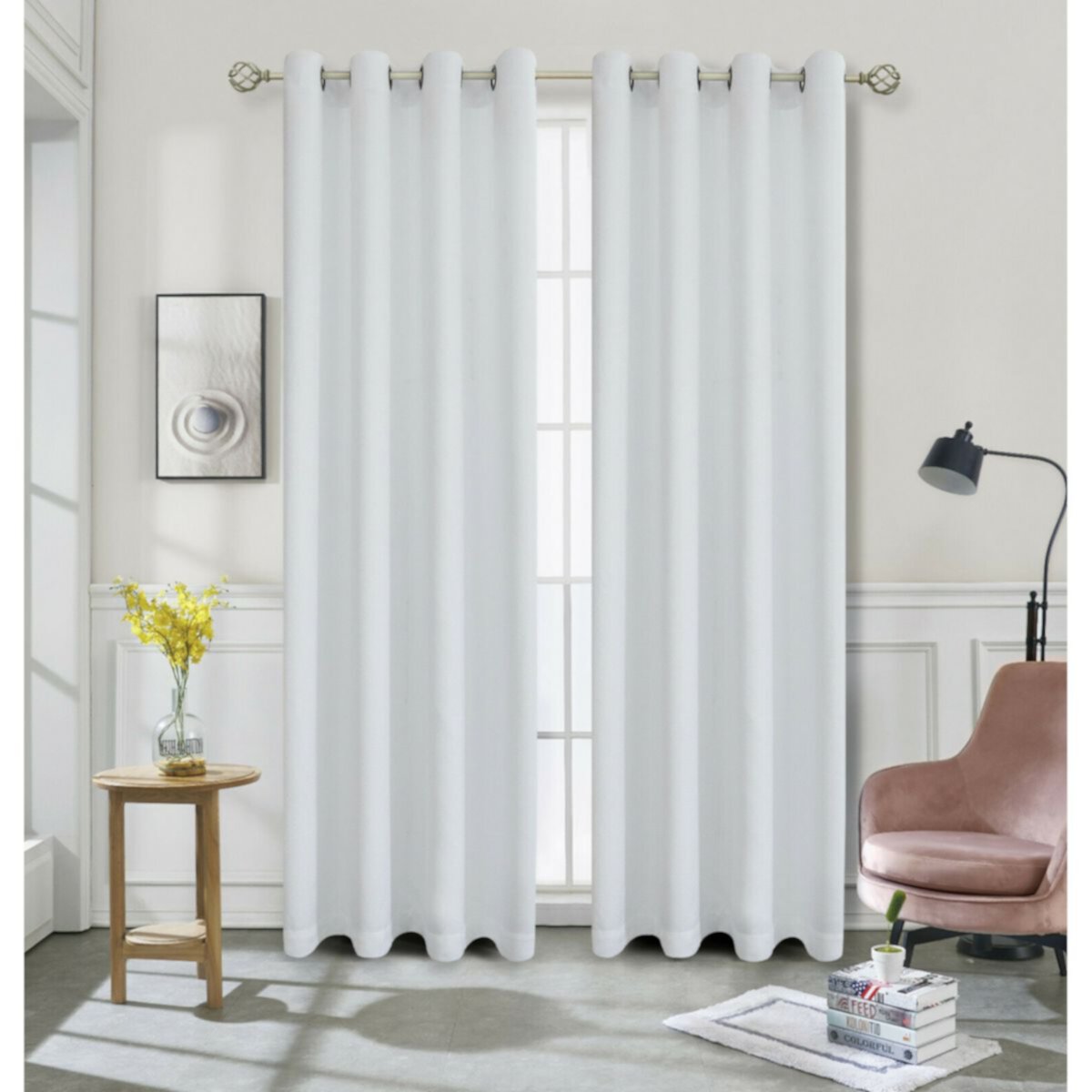 Kate Aurora Hotel Chic 2 Piece Room Darkening Grommet Top Window Curtain Panels Kate Aurora