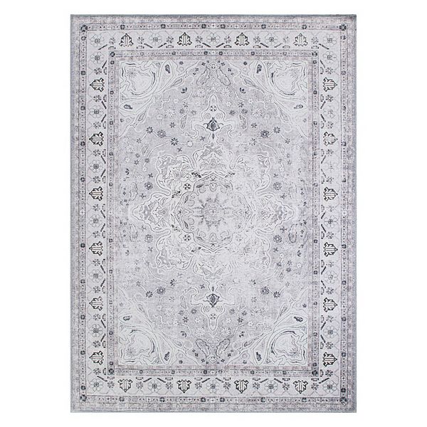 World Rug Gallery Transitional Medallion Machine Washable Area Rug World Rug Gallery