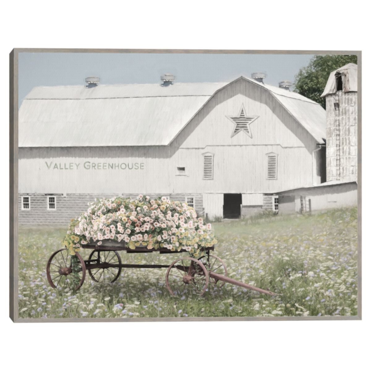 Valley Greenhouse Framed Canvas Wall Art Unbranded