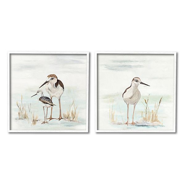 Stupell Home Decor Sandpipers Among Beach Grasses Framed Wall Art Set Stupell Home Decor