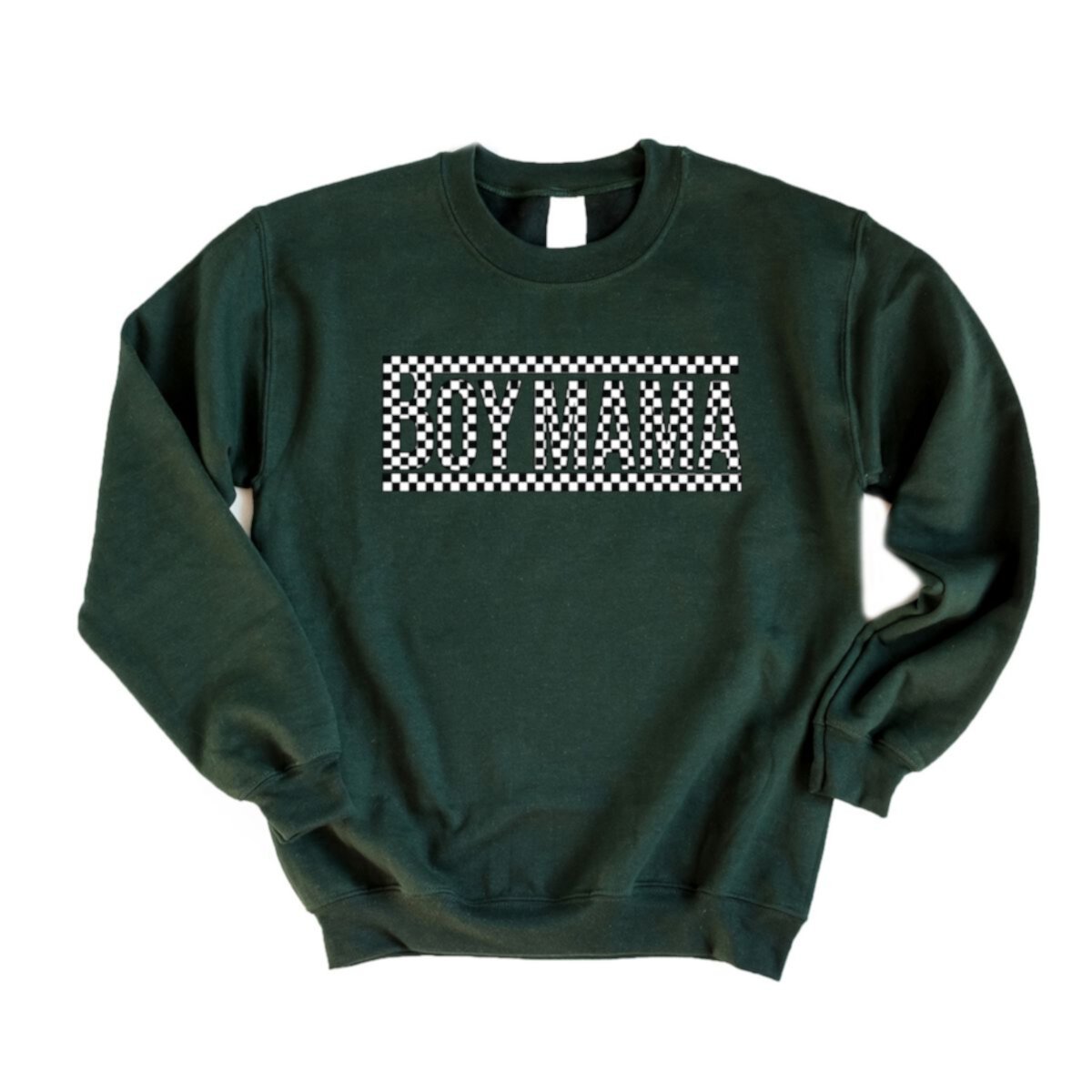 Boy Mama Checkered Box Sweatshirt Simply Sage Market