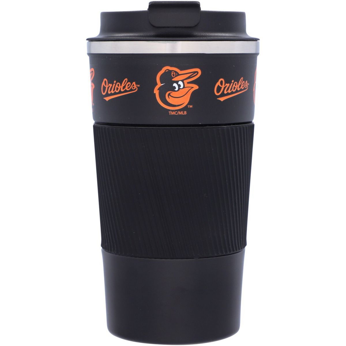 Baltimore Orioles 18oz Coffee Tumbler with Silicone Grip Unbranded