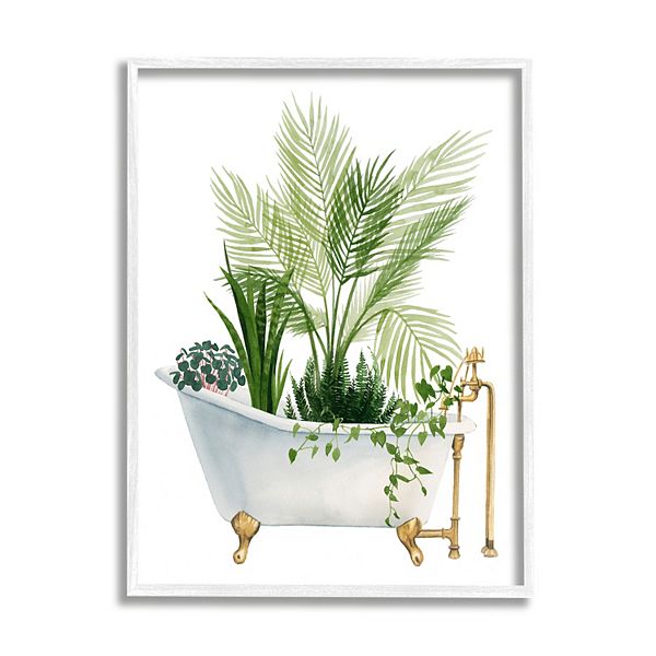 Stupell Home Decor Plants Vintage Tub Framed Wall Art Stupell Home Decor