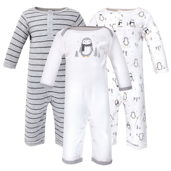 Детские боди Hudson Baby Infantil Cotton 3 шт, Серые Пингвины Hudson Baby