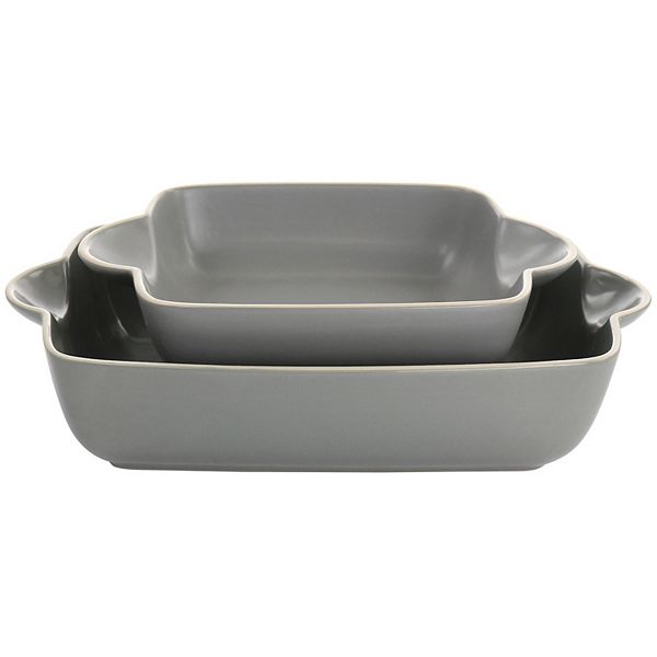 Gibson Home Rockaway 2 Piece Stoneware Nesting Bakeware Set Gibson Home