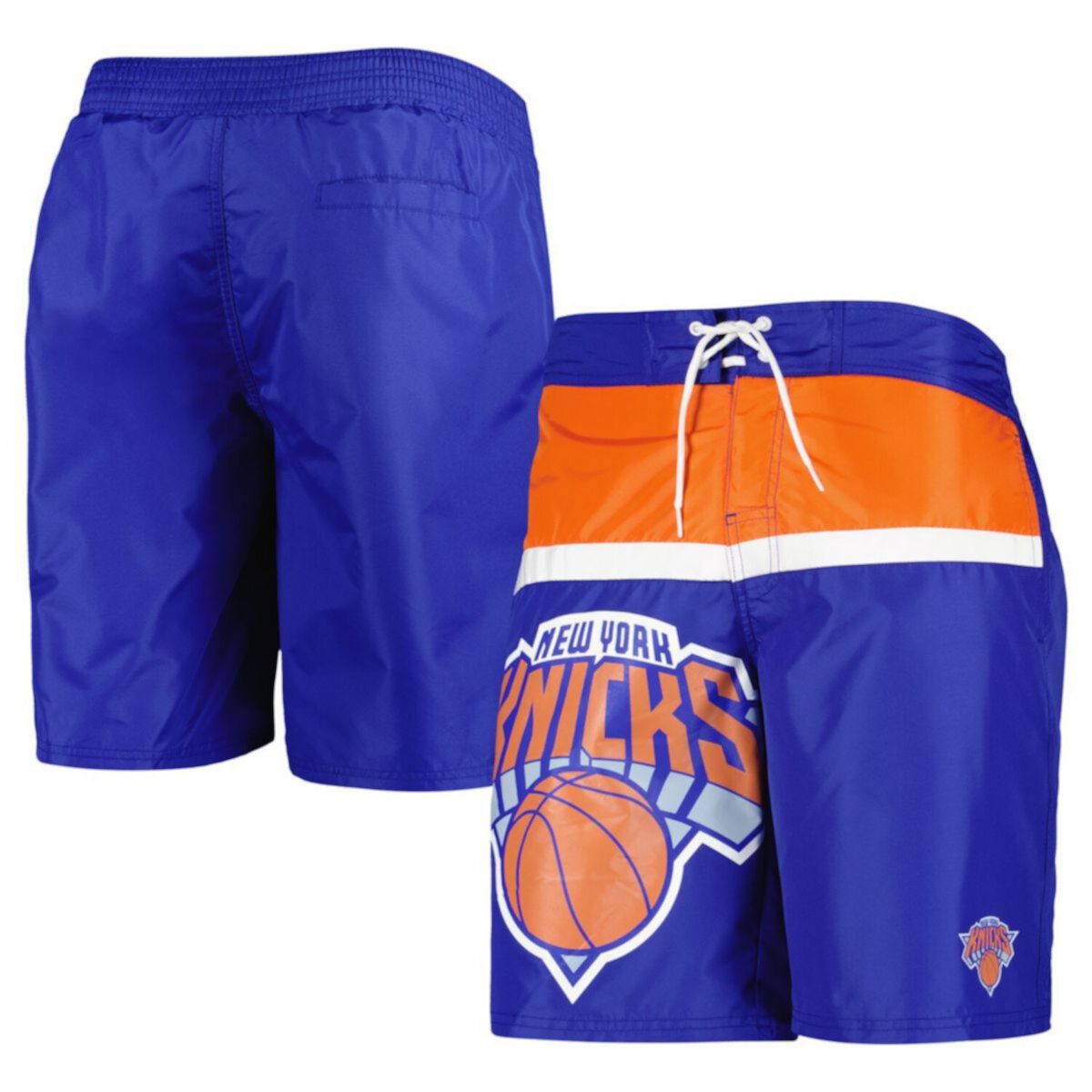 Men's G-III Sports by Carl Banks Blue New York Knicks Sea Wind Swim Trunks G-III Sports by Carl Banks