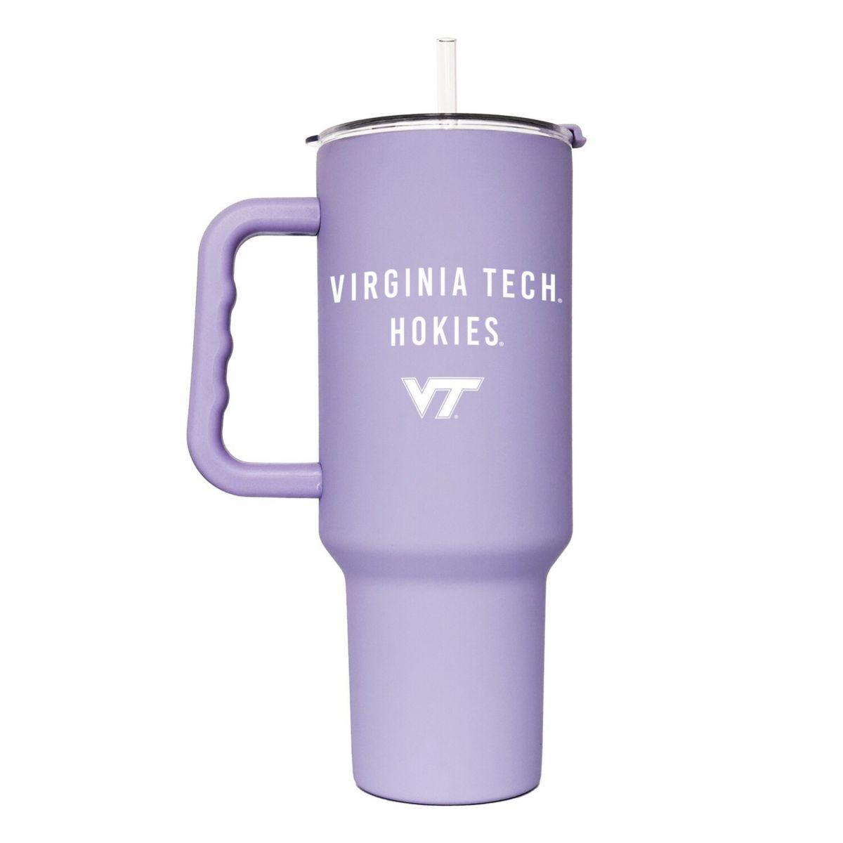 Virginia Tech Hokies 40oz. Lavender Soft Touch Tumbler Logo Brand