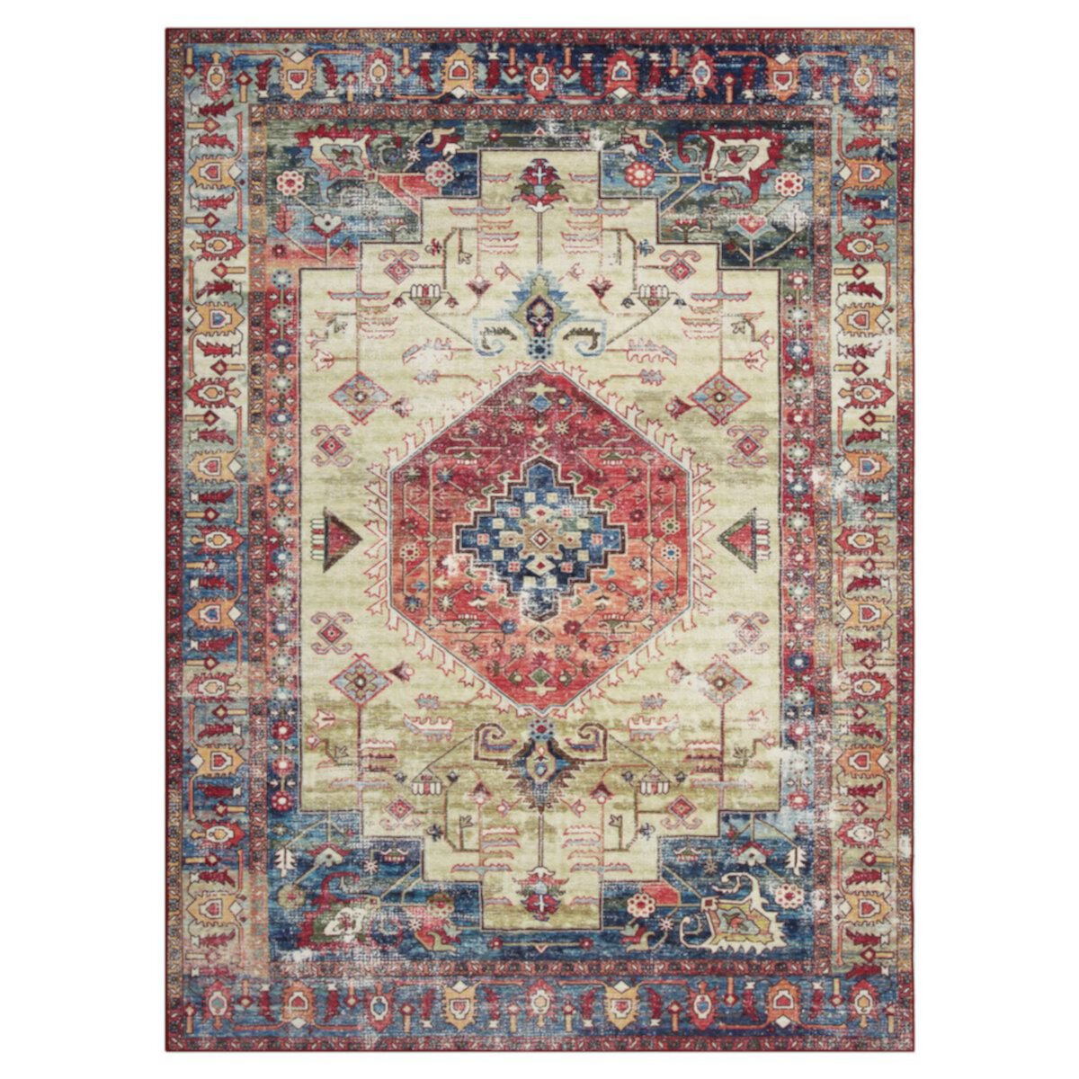 Glowsol Vintage Oriental Living Room Area Rug Soft Non Slip Bedroom Carpet GlowSol