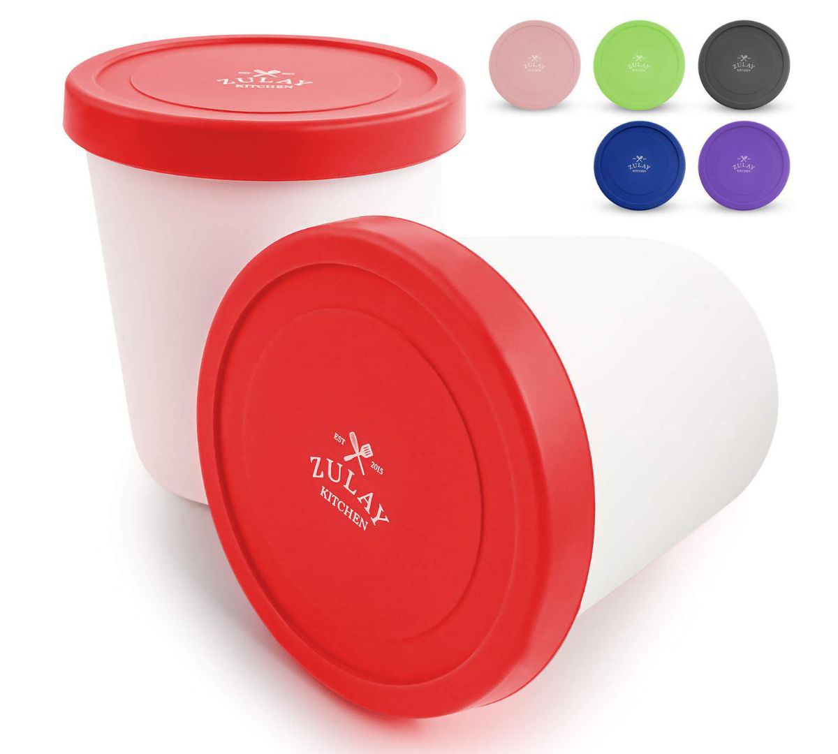 Ice Cream Containers - 2 Pack Zulay