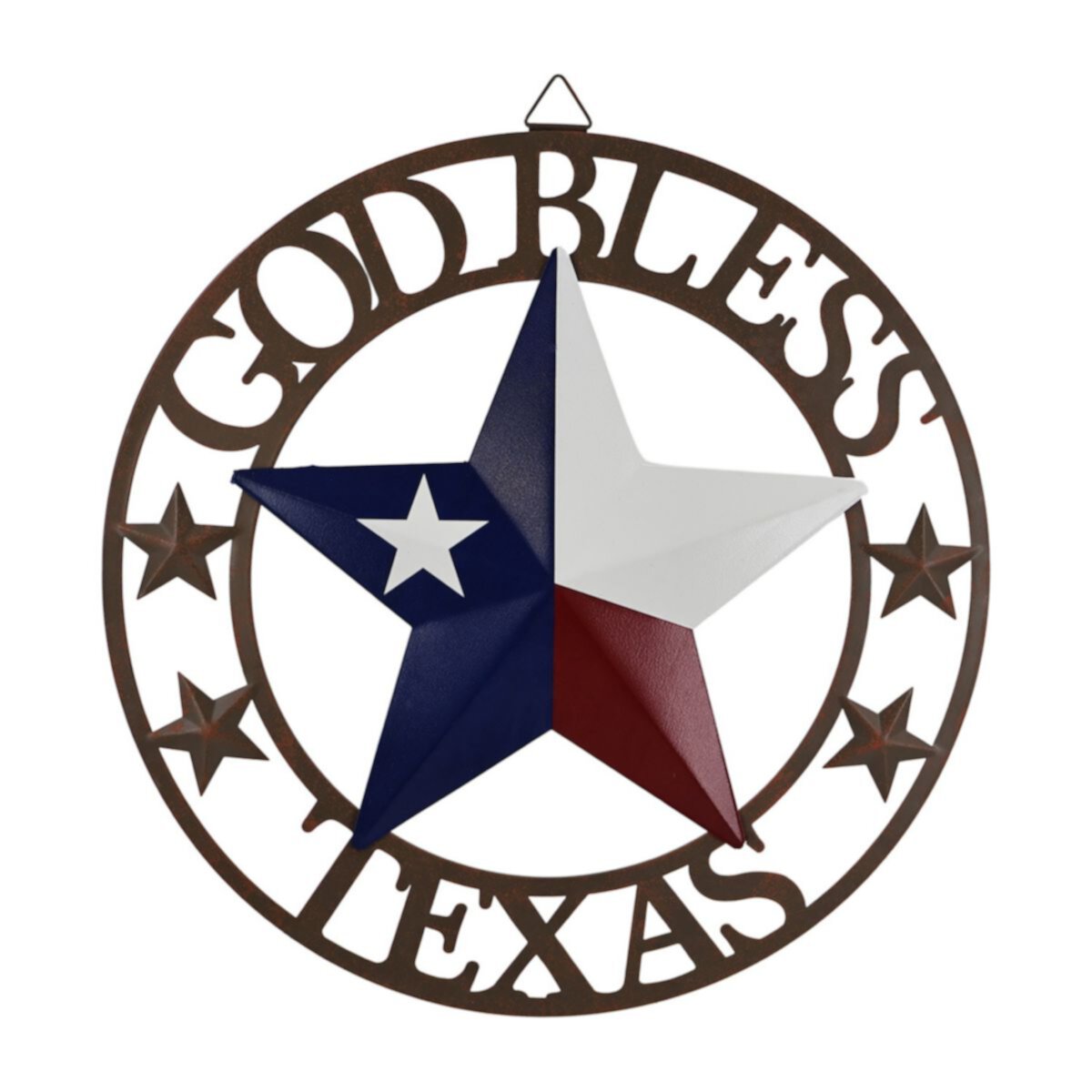 Металлическое настенное украшение 'God Bless Texas', звездный дизайн, 37 см Celebrate Together