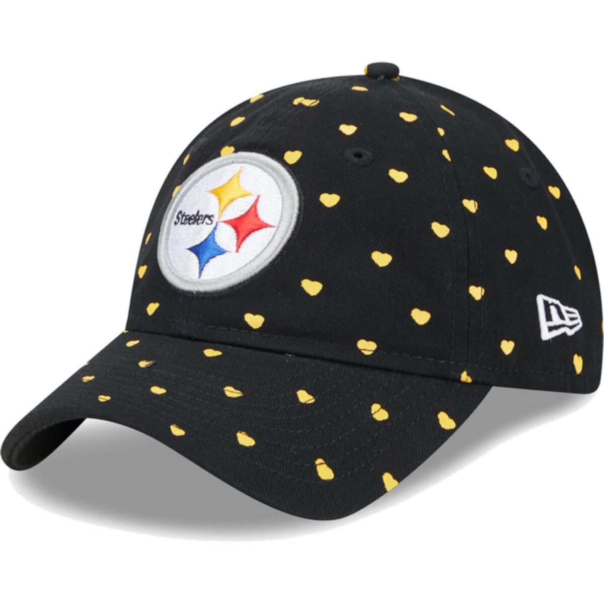 Детская черная регулируемая кепка Pittsburgh Steelers Hearts 9TWENTY New Era x Staple