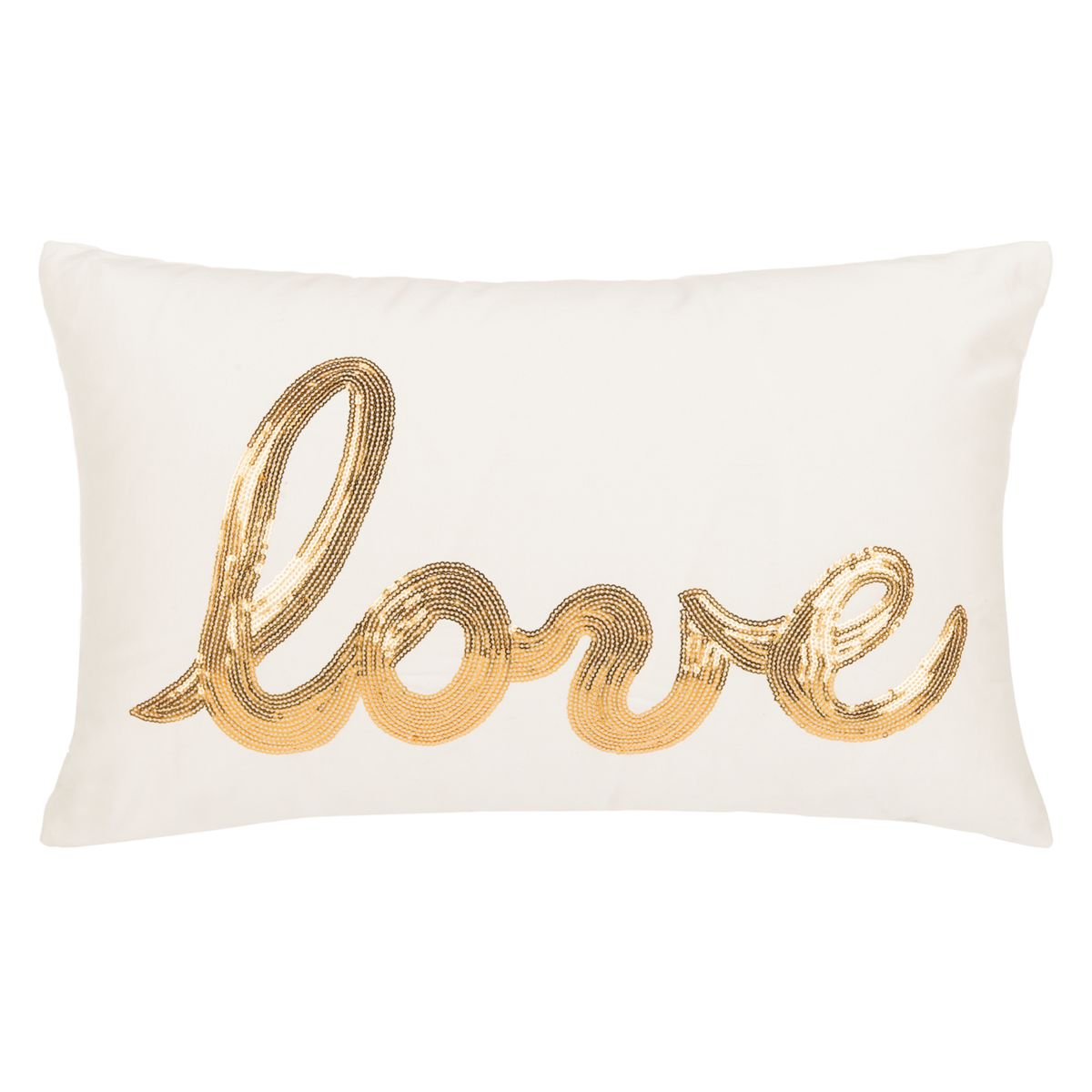 Safavieh Sequin &#34;Love&#34; Throw Pillow Safavieh