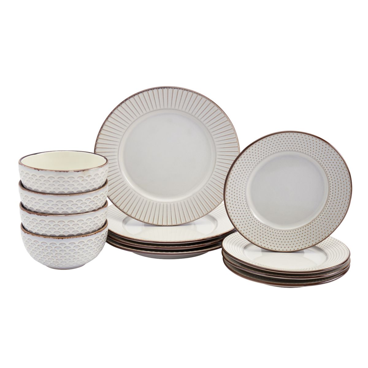 Tabletops Gallery Monroe 12-pc. Dinnerware Set Tabletops Gallery