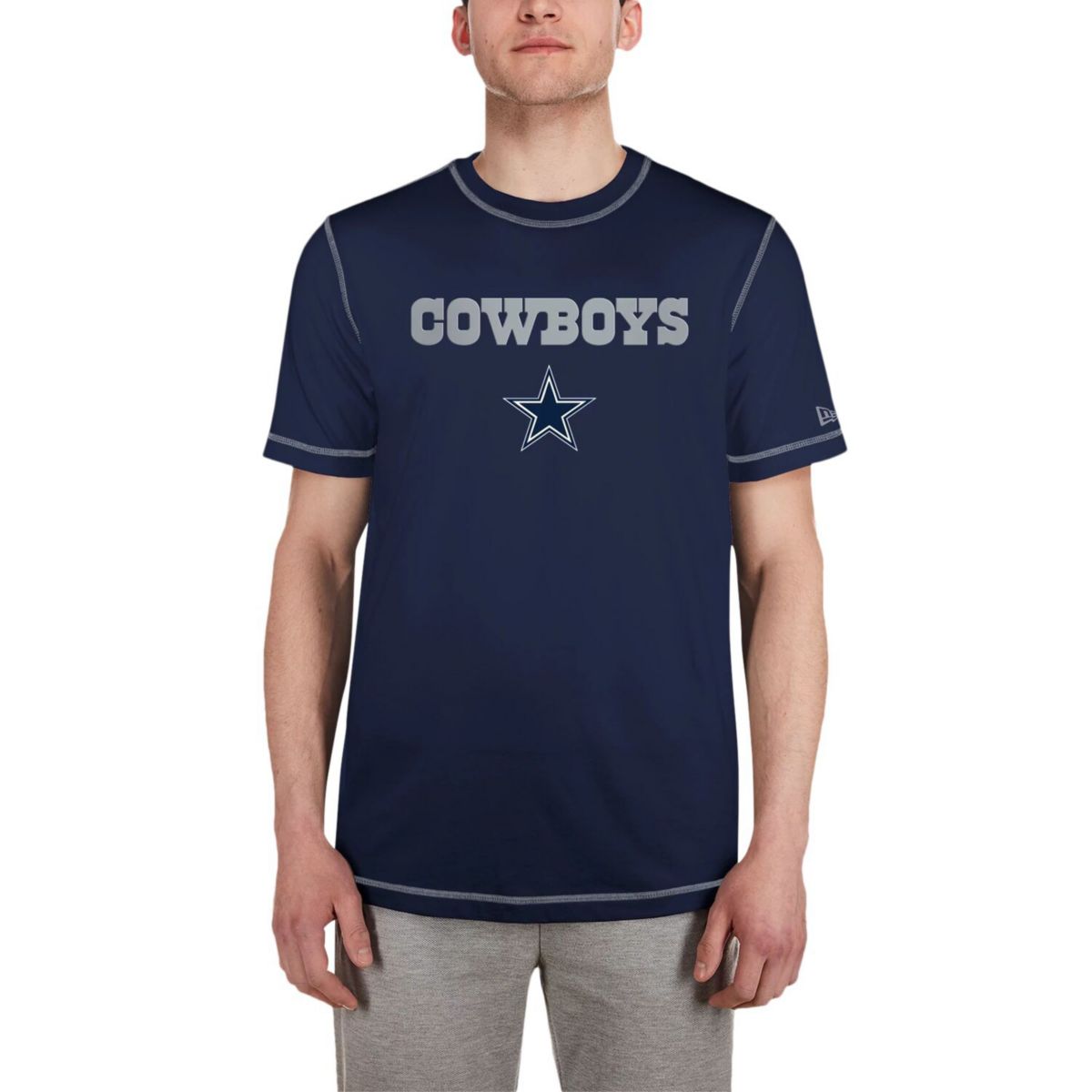 Men's New Era  Navy Dallas Cowboys Third Down Puff Print T-Shirt New Era x Staple