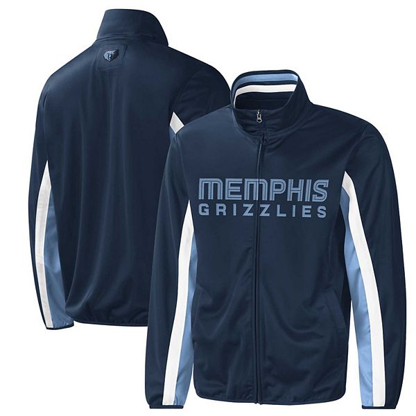 Мужская Повседневная куртка G-III Sports by Carl Banks Темно-синяя Memphis Grizzlies Contender Wordmark с полным замком In The Style