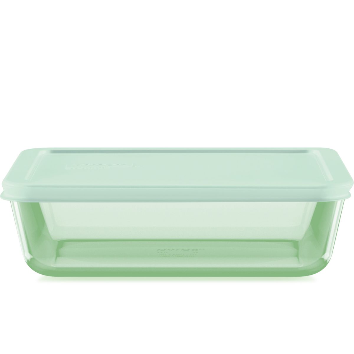 Pyrex Simply Store Green Tinted 6-cup Rectangle Food Storage with Plastic Lid Pyrex