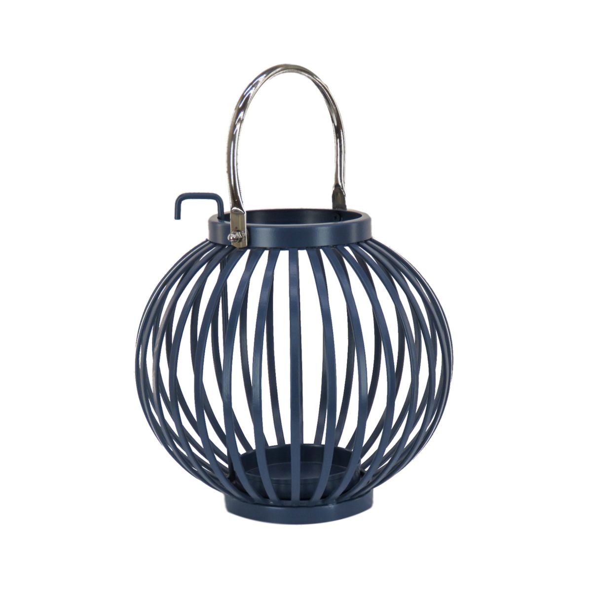 National Tree Company Ribbed Round Candle Holder Lantern Table Decor National Tree Company