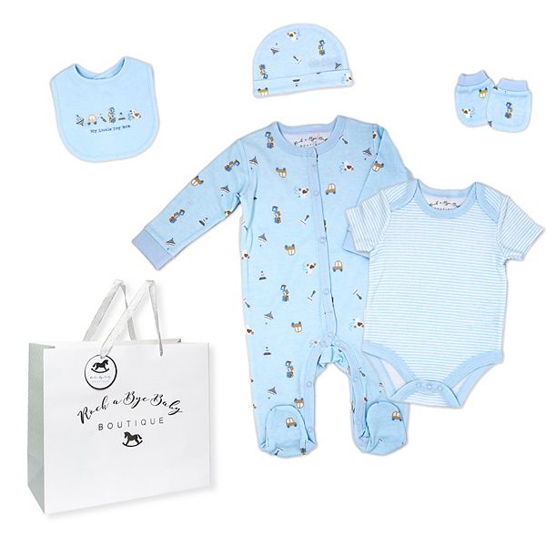 Комплект одежды для мальчиков Little Toy Box из 5 предметов, 100% хлопок Rock A Bye Baby Boutique