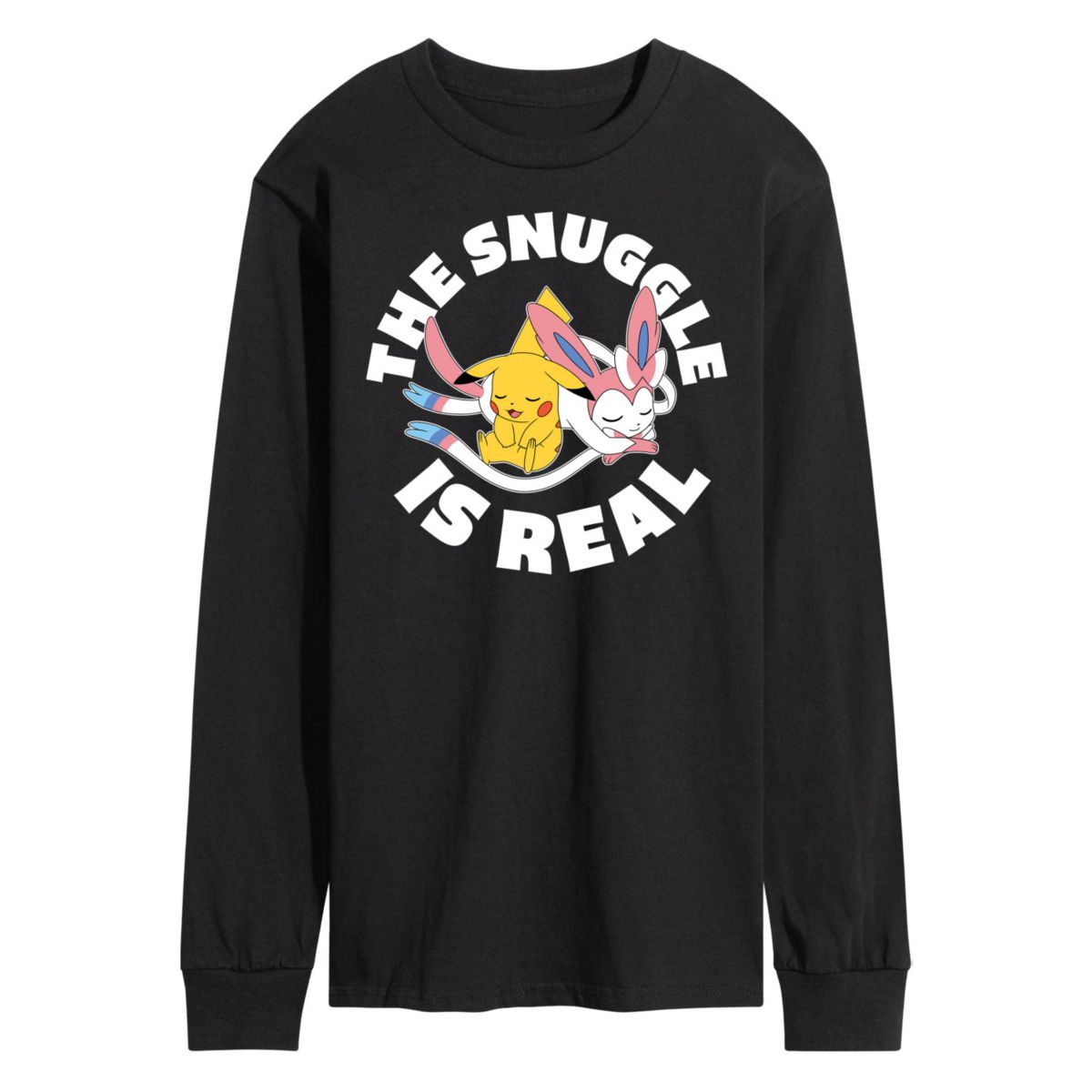 Men's Pokémon The Snuggle Is Real Long Sleeve Graphic Tee Pokemon