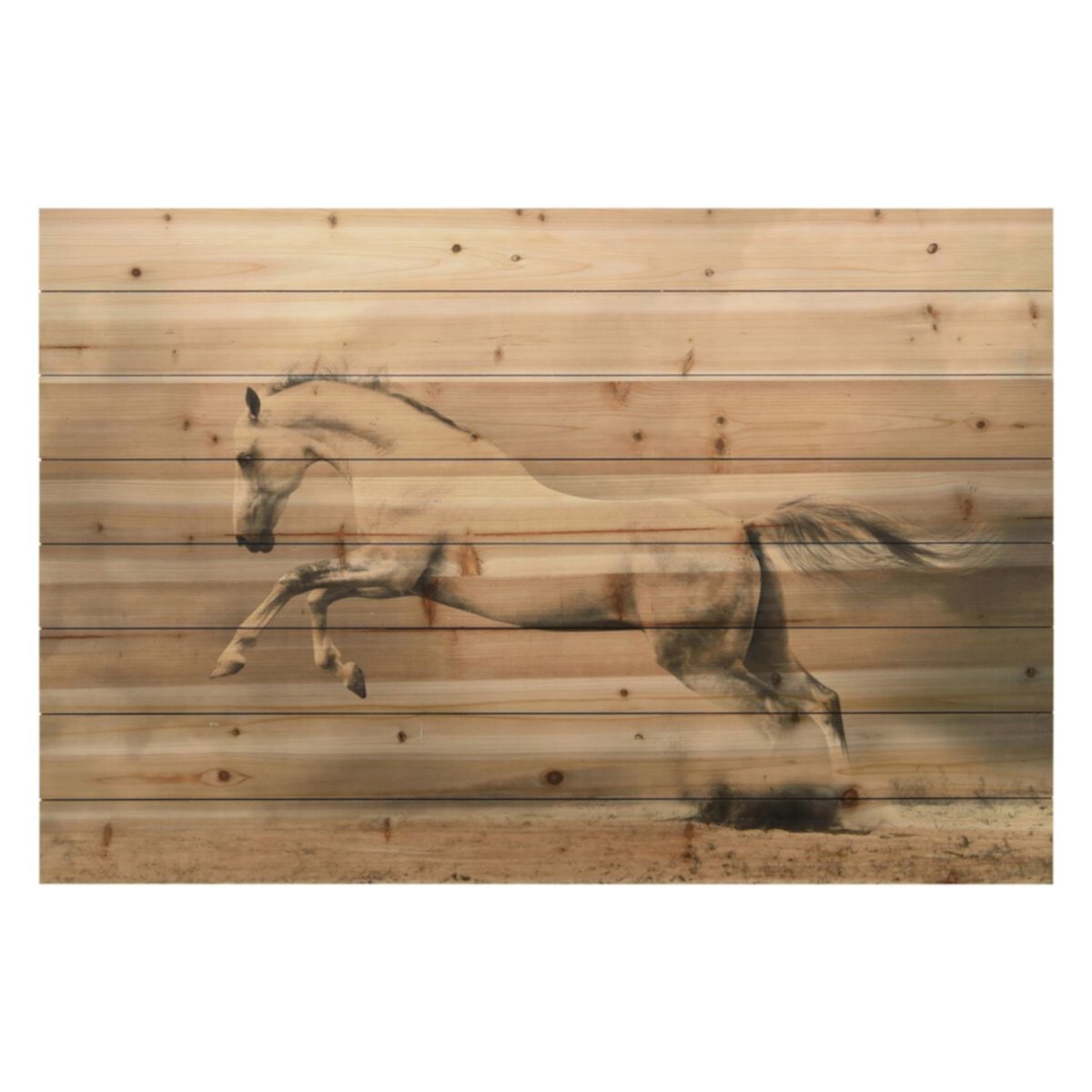 Horse Arte de Legno Digital Print on Solid Wood Wall Art Empire Art Direct