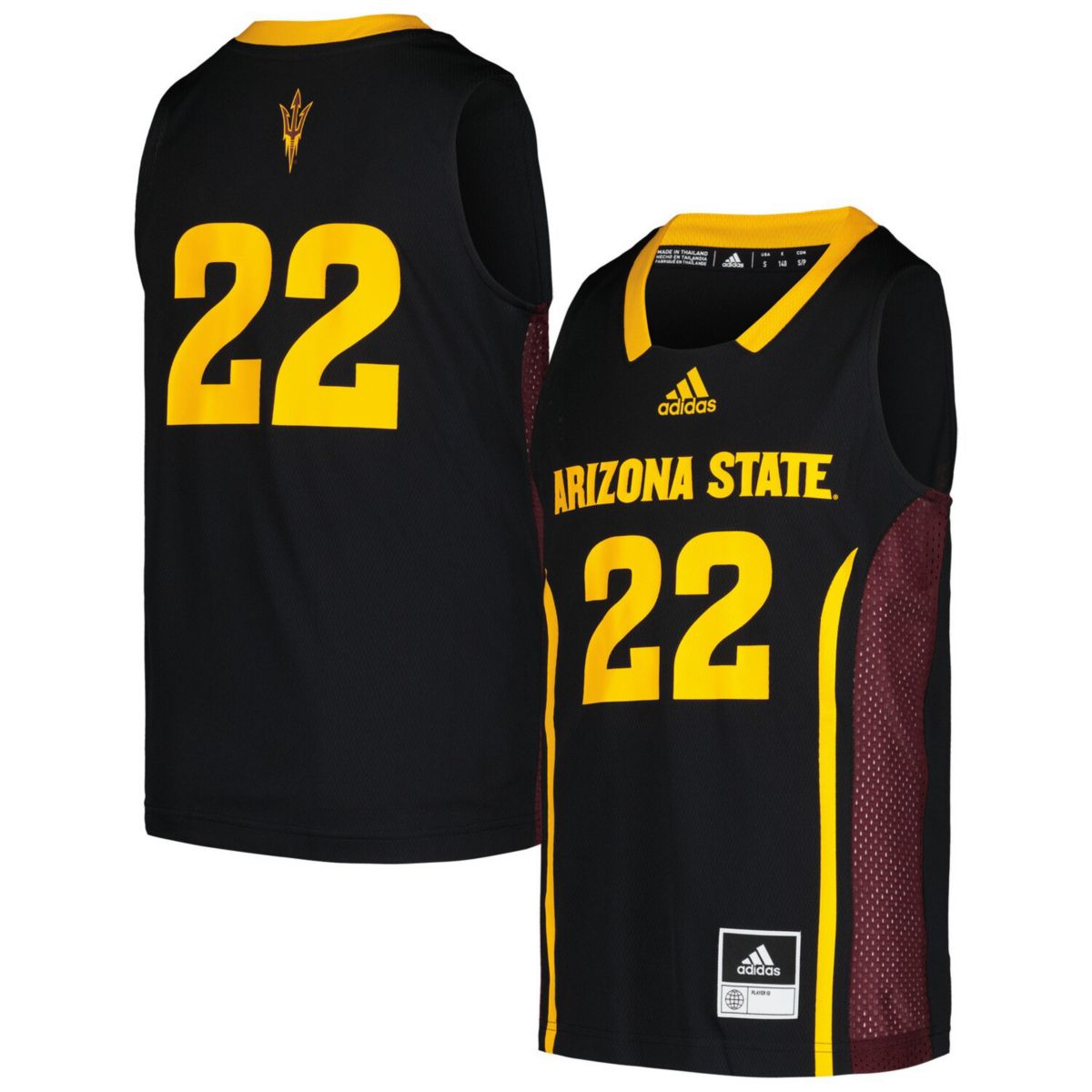 Youth adidas #22 Black Arizona State Sun Devils Swingman Jersey Unbranded