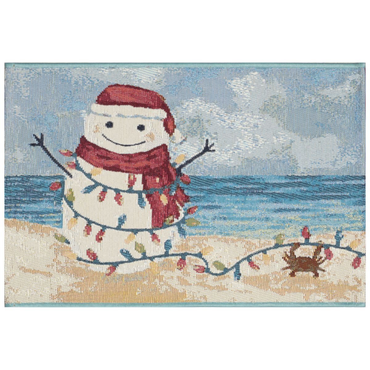 Liora Manne Esencia Beach Snowman Indoor/Outdoor Doormat Liora Manne