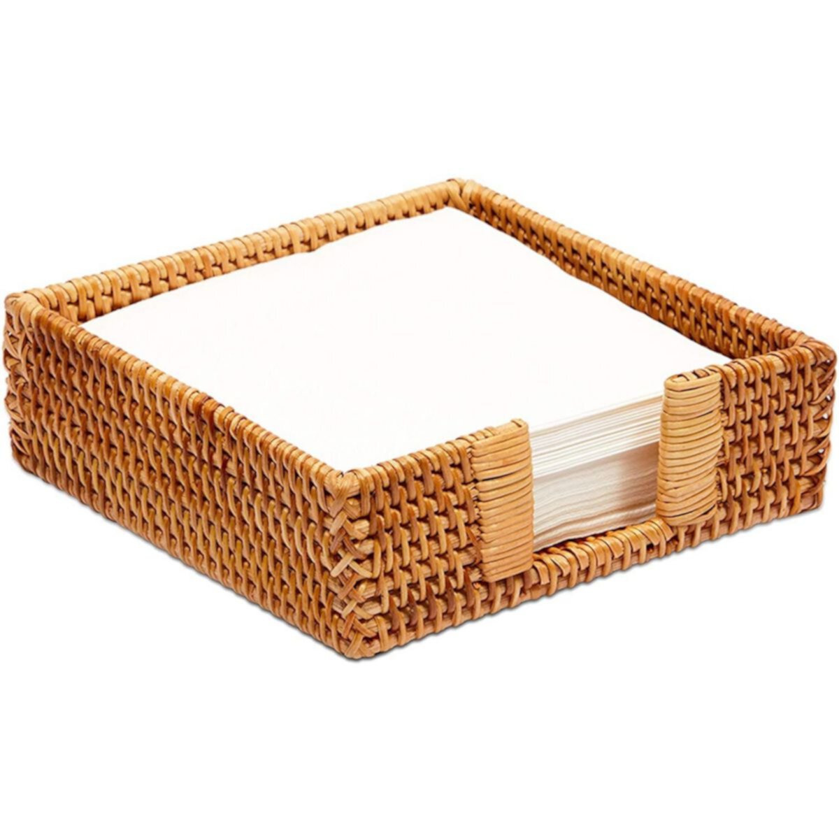 Square Rattan Napkin Holder for Tables (7 x 7 x 2.34 Inches) Farmlyn Creek