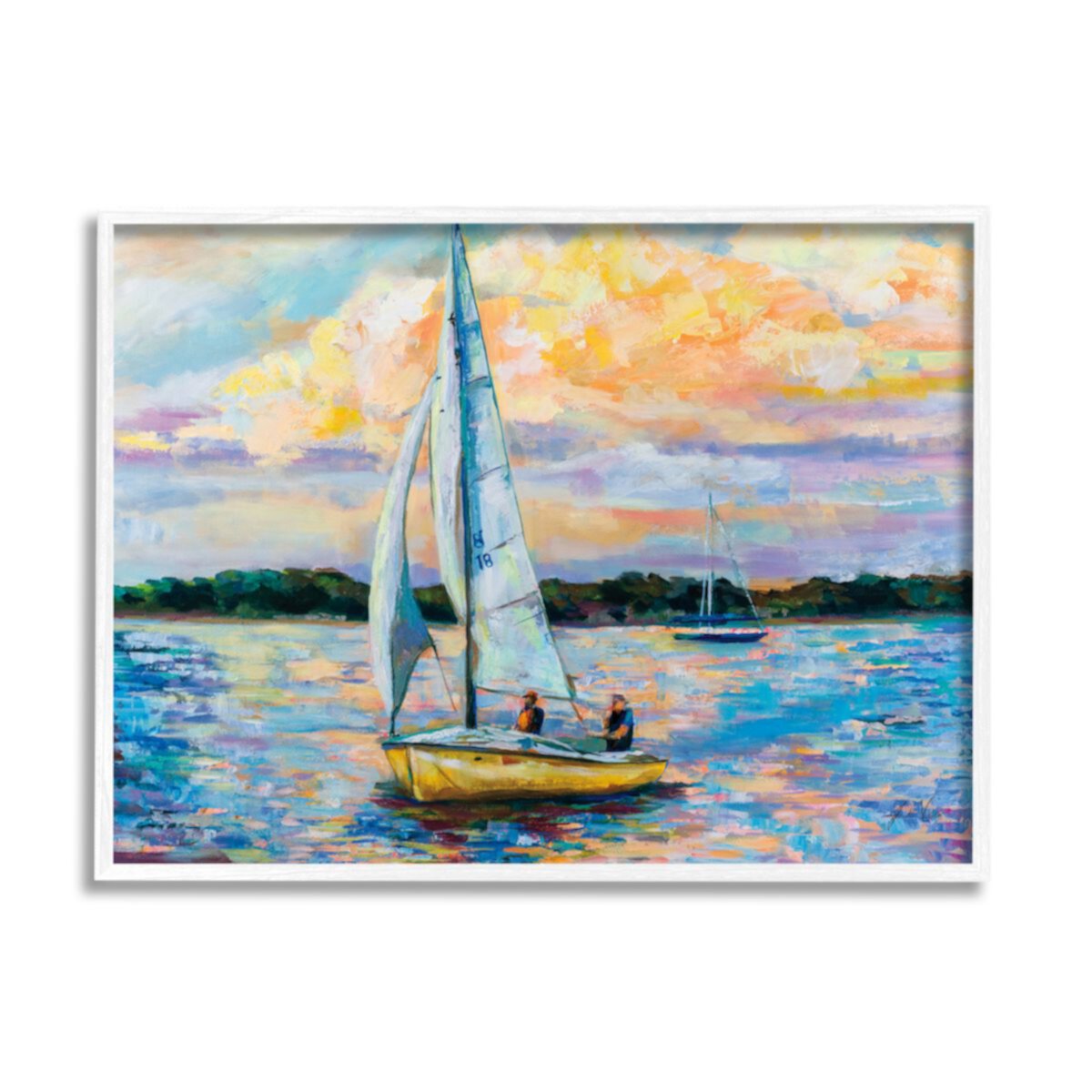 Stupell Home Decor Vivid Nautical Sailboat Landscape Wall Art Stupell Home Decor