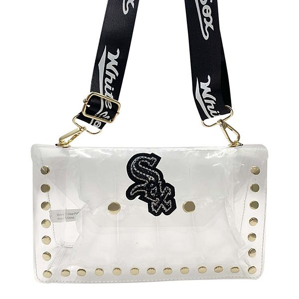 Сумка через плечо Cuce Crystal Clear Envelope с кристальными украшениями для фанатов Chicago White Sox Cuce