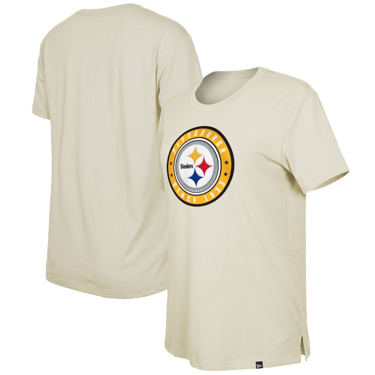 Women's New Era  Cream Pittsburgh Steelers 2023 NFL Draft T-Shirt New Era x Staple