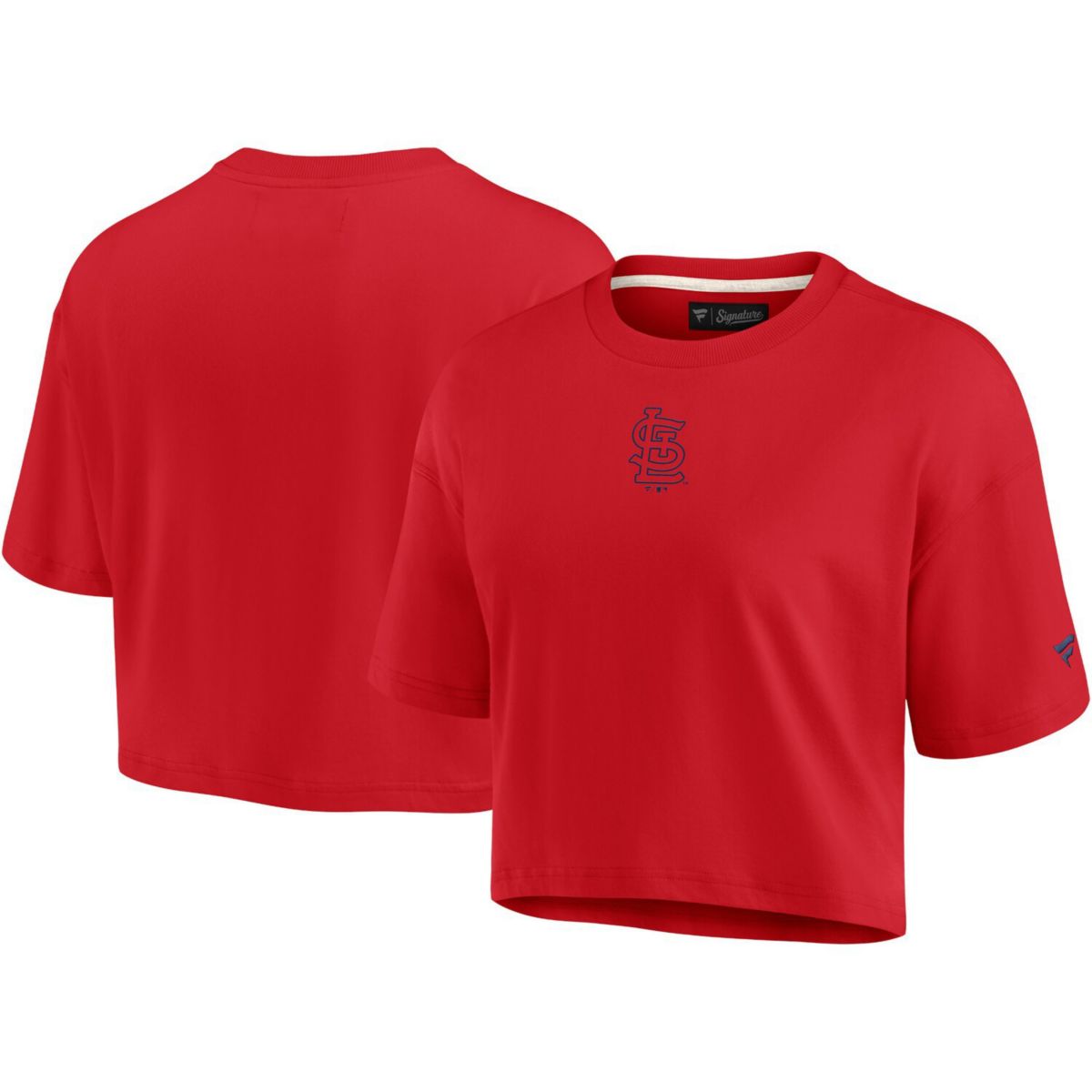 Women's Fanatics Signature Red St. Louis Cardinals Elements Super Soft Boxy Cropped T-Shirt Fanatics Signature