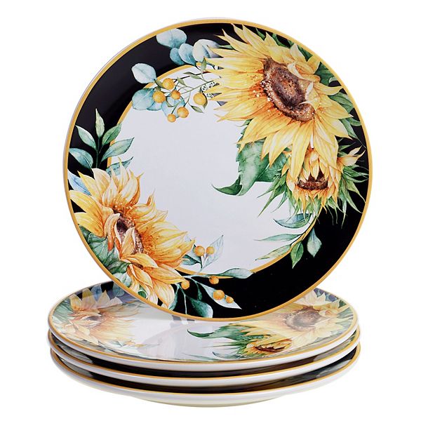 Certified International Sunflower Fields 4-piece Dinner Plate Set Certified International