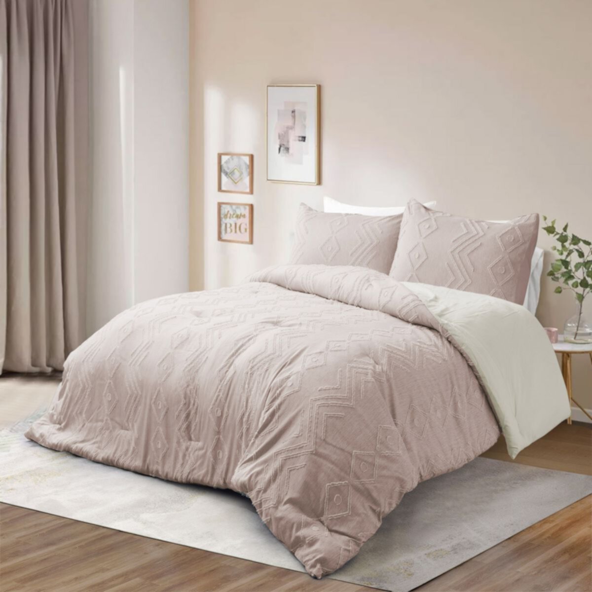 Unikome Soft Pinch Pleat Bedding Comforters-Down Alternative Comforter Set UNIKOME