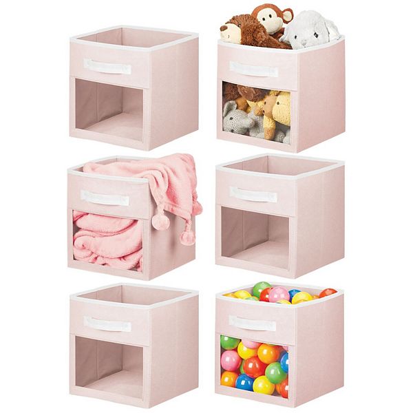 mDesign Fabric Nursery Storage Cube with Front Window MDesign