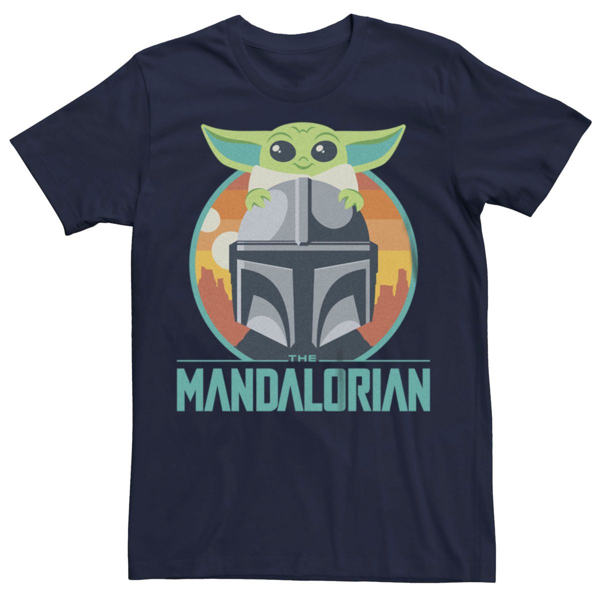 Мужская Футболка Star Wars The Mandalorian Cute Grogu Rides Star Wars