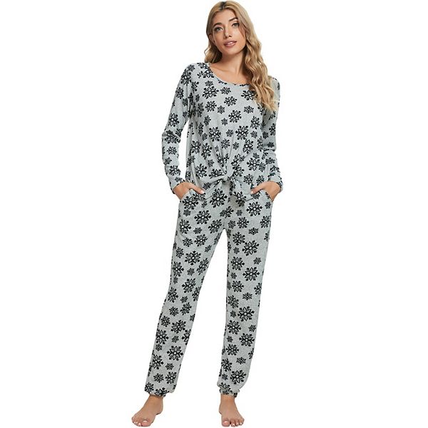 Женская Пижама cheibear Soft Nightwear с Карманами Длинный Рукав Cheibear