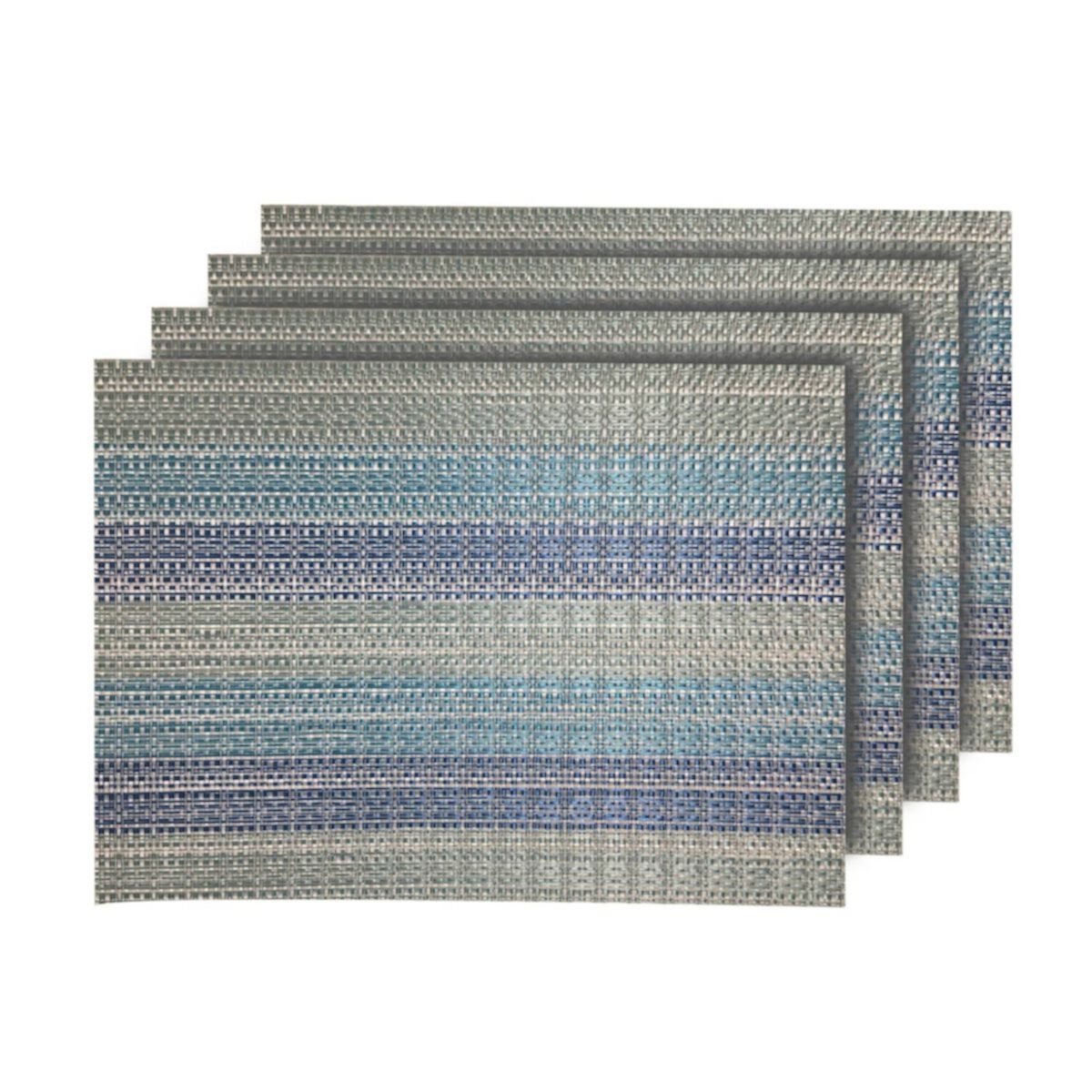 Dainty Home Yorkshire Woven Vinyl Reversible Rectangular Placemat Set of 4 Dainty Home