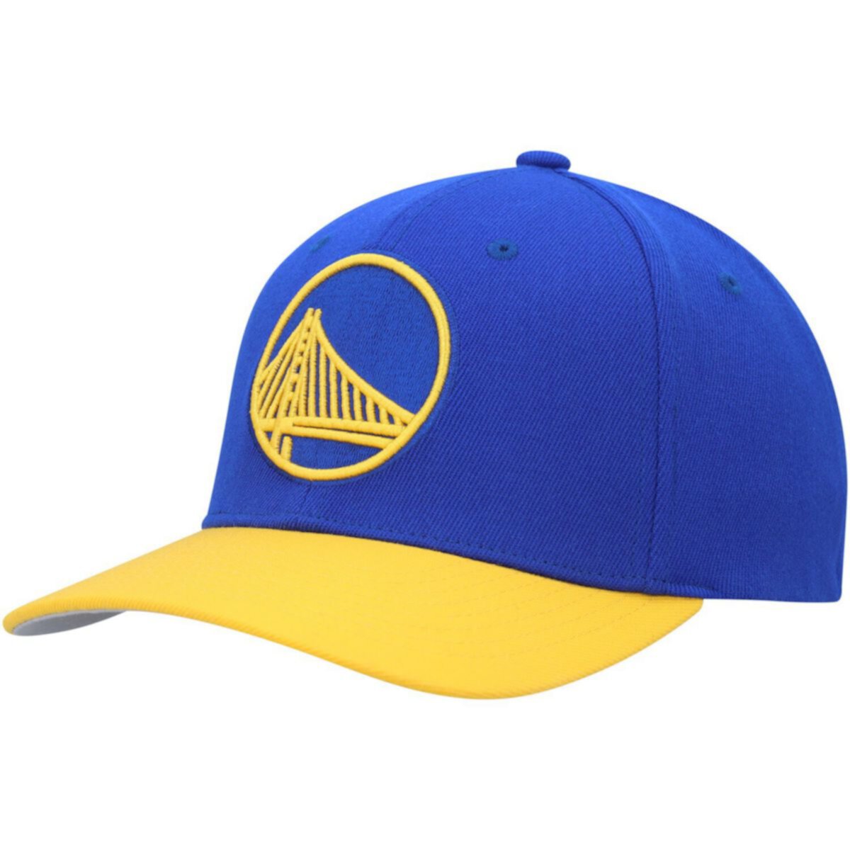 Men's Mitchell & Ness Royal/Gold Golden State Warriors MVP Team Two-Tone 2.0 Stretch-Snapback Hat Mitchell & Ness