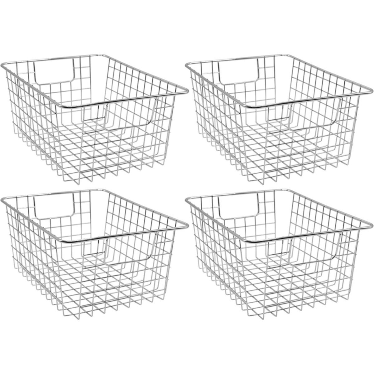 Sorbus Set of 4 Metal Wire Storage Baskets Sorbus