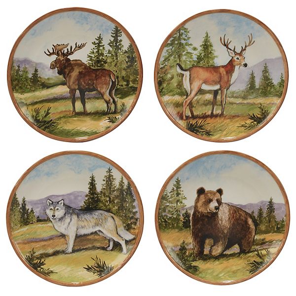 Certified International Mountain Summit 4-piece Dinner Plate Set Certified International