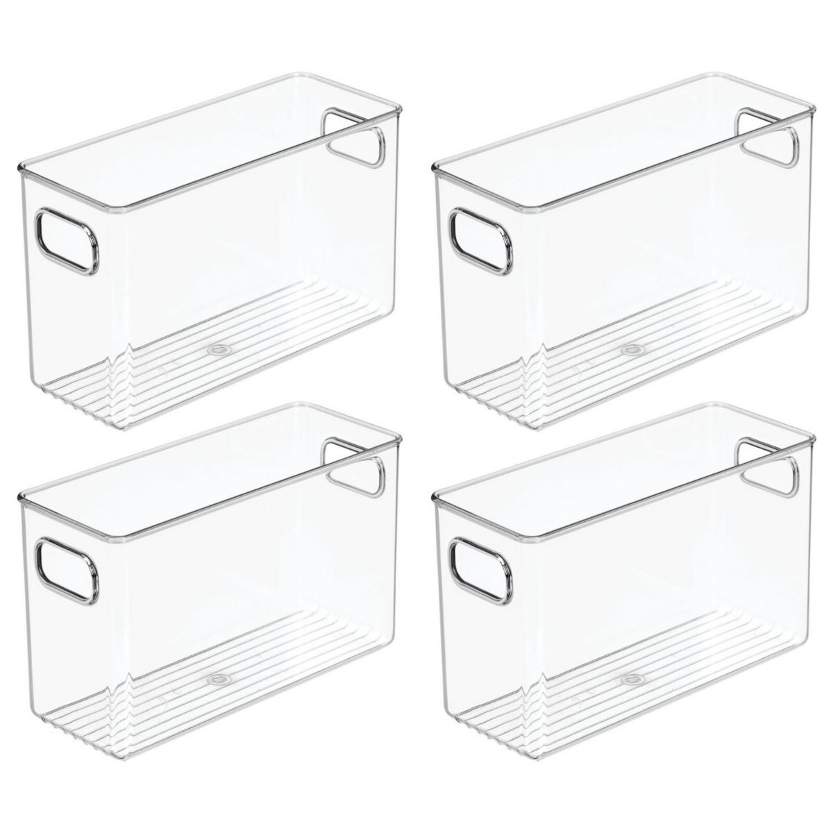 Mdesign Plastic Breast Milk Storage Container With Handles - 4 Pack MDesign